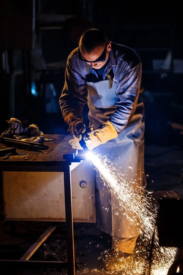 trabajador Soldando